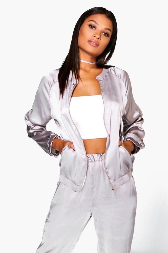 Ellie Premium Satin Bomber